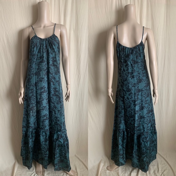 Velvet By Graham & Spencer Floral Silk Maxi Dress - Picture 1 of 11